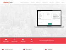 Tablet Screenshot of mercurysend.com